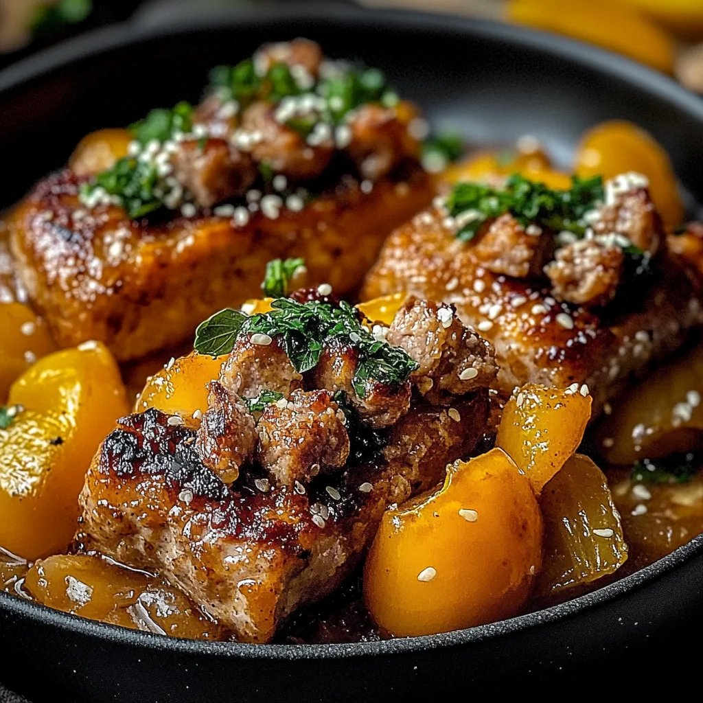 Gefüllter Butternut-Kürbis mit Wurst