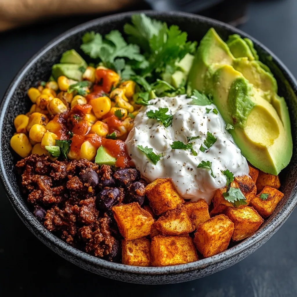 Süßkartoffel-Taco-Bowls