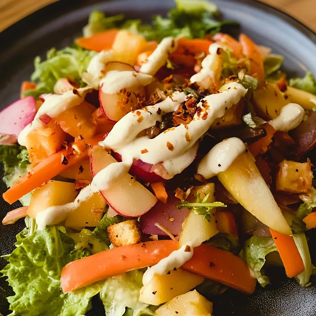 Chinakohl-Apfel-Salat mit veganem Joghurtdressing