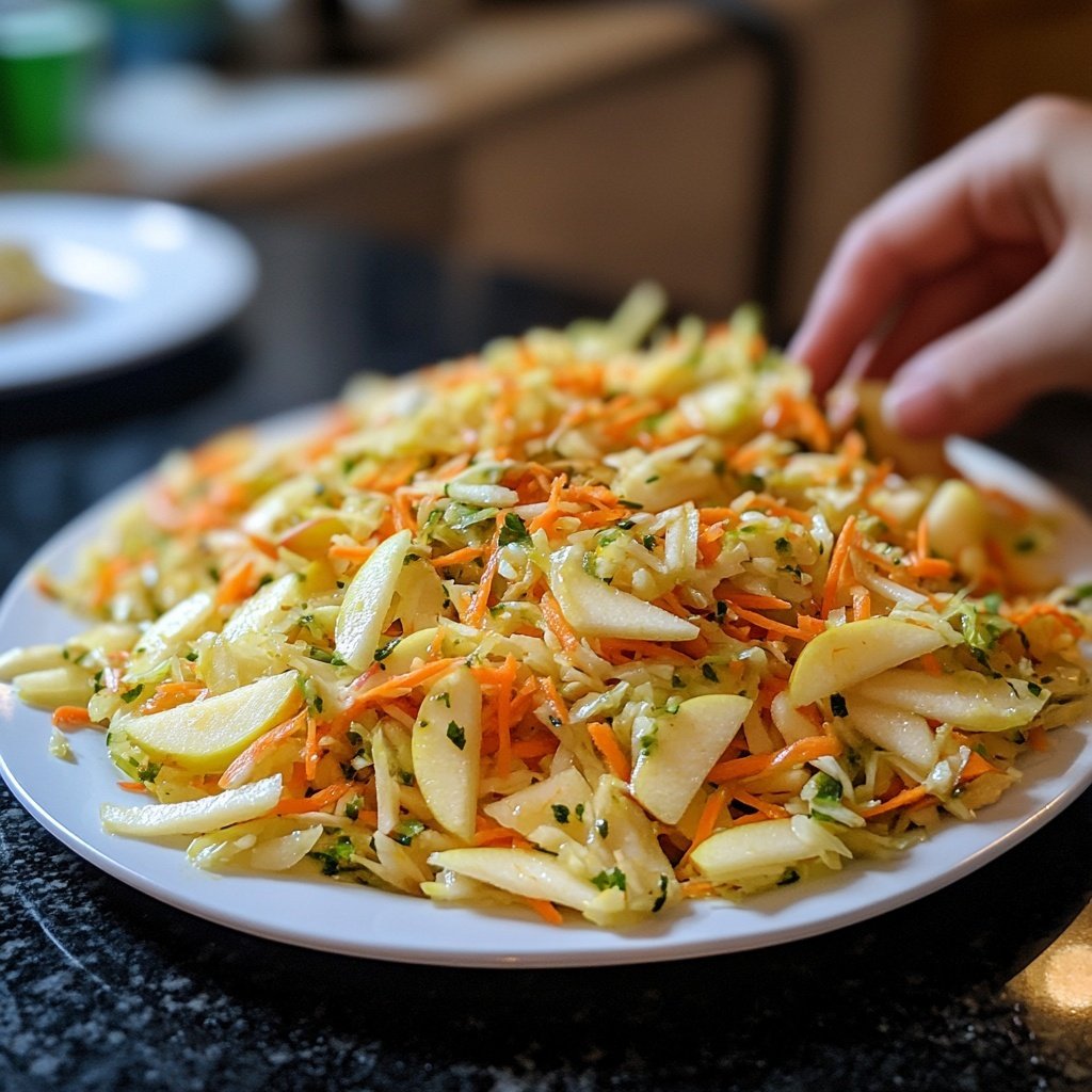 Chinakohl-Salat mit Möhre und Apfel