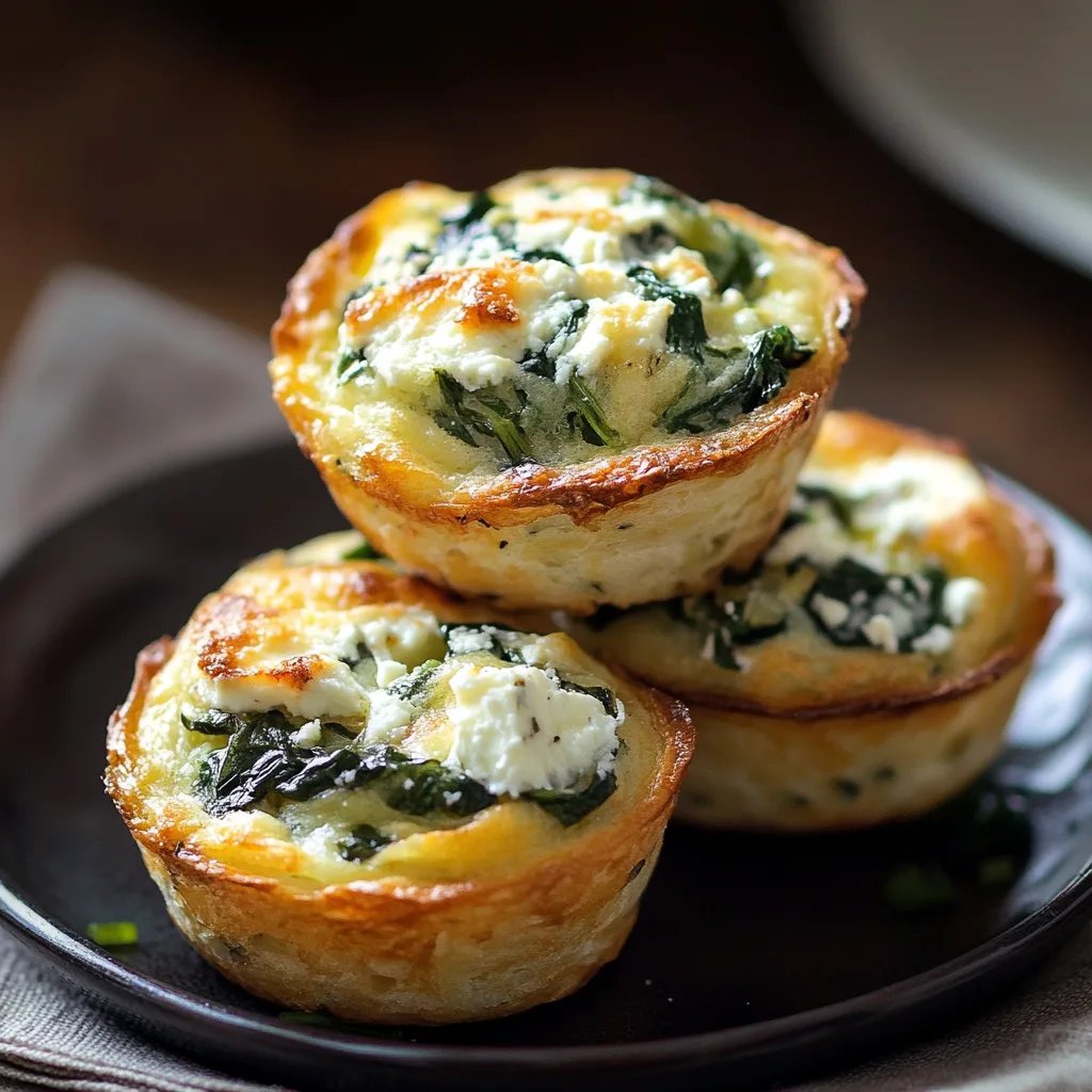 Eiermuffins mit Spinat und Feta