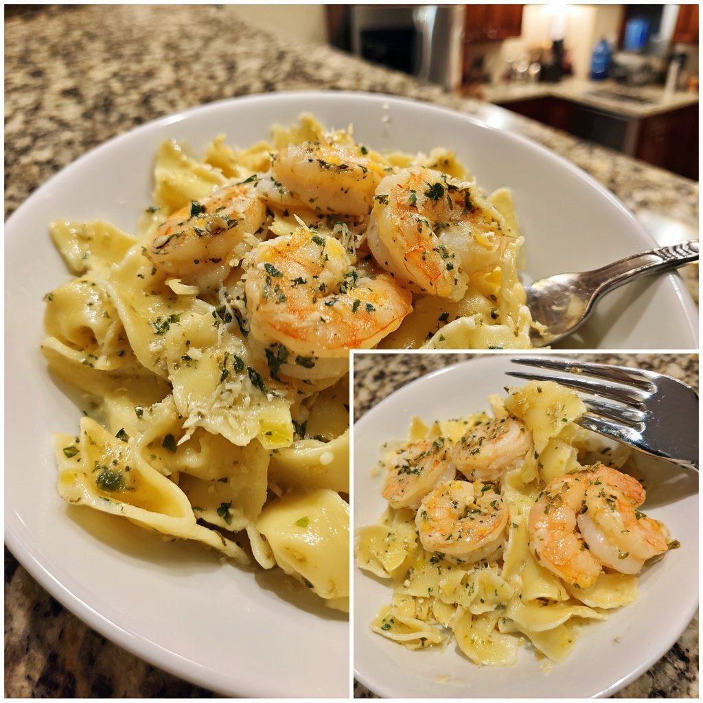 Pasta mit Garnelen und Zitronenbutter