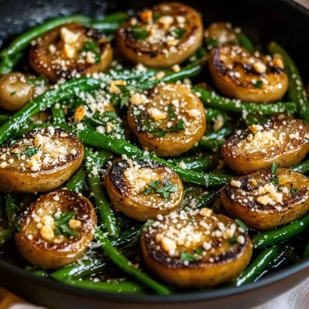 Knusprige Ofen-Grünen Bohnen mit Parmesan