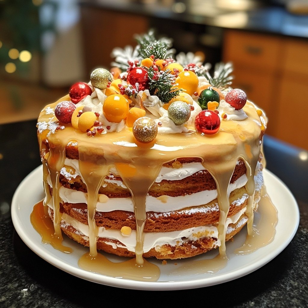 Dripcake-Weihnachtstorte