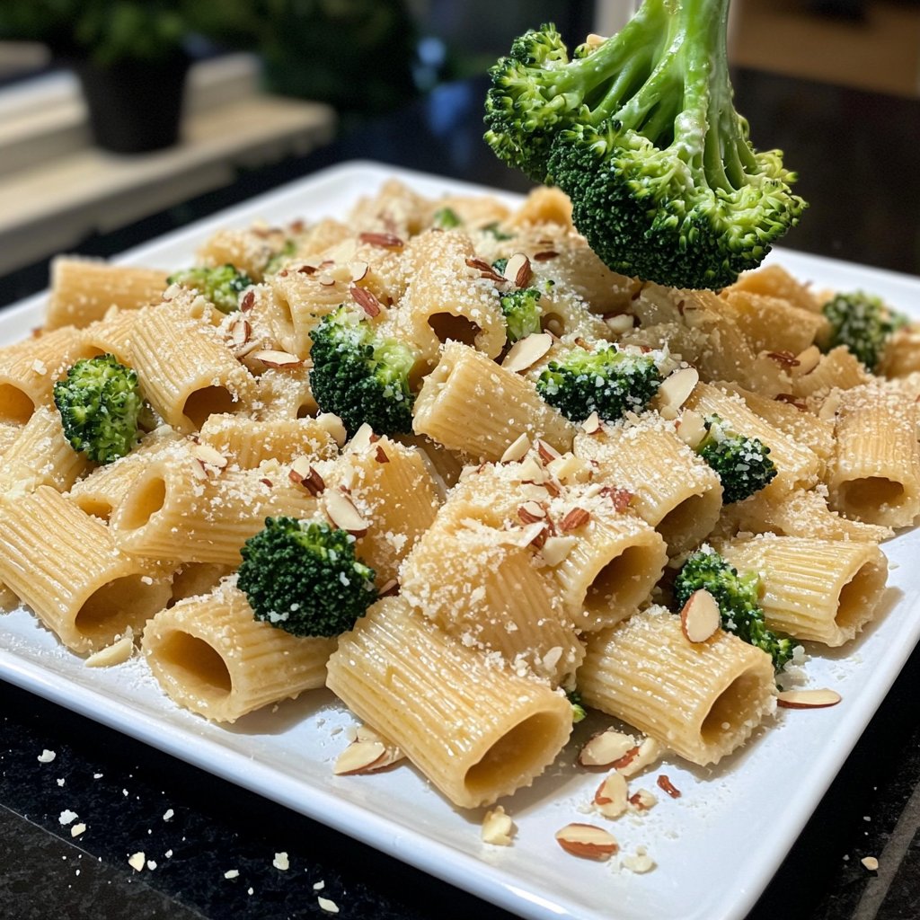 Rigatoni mit Brokkoli und Mandeln