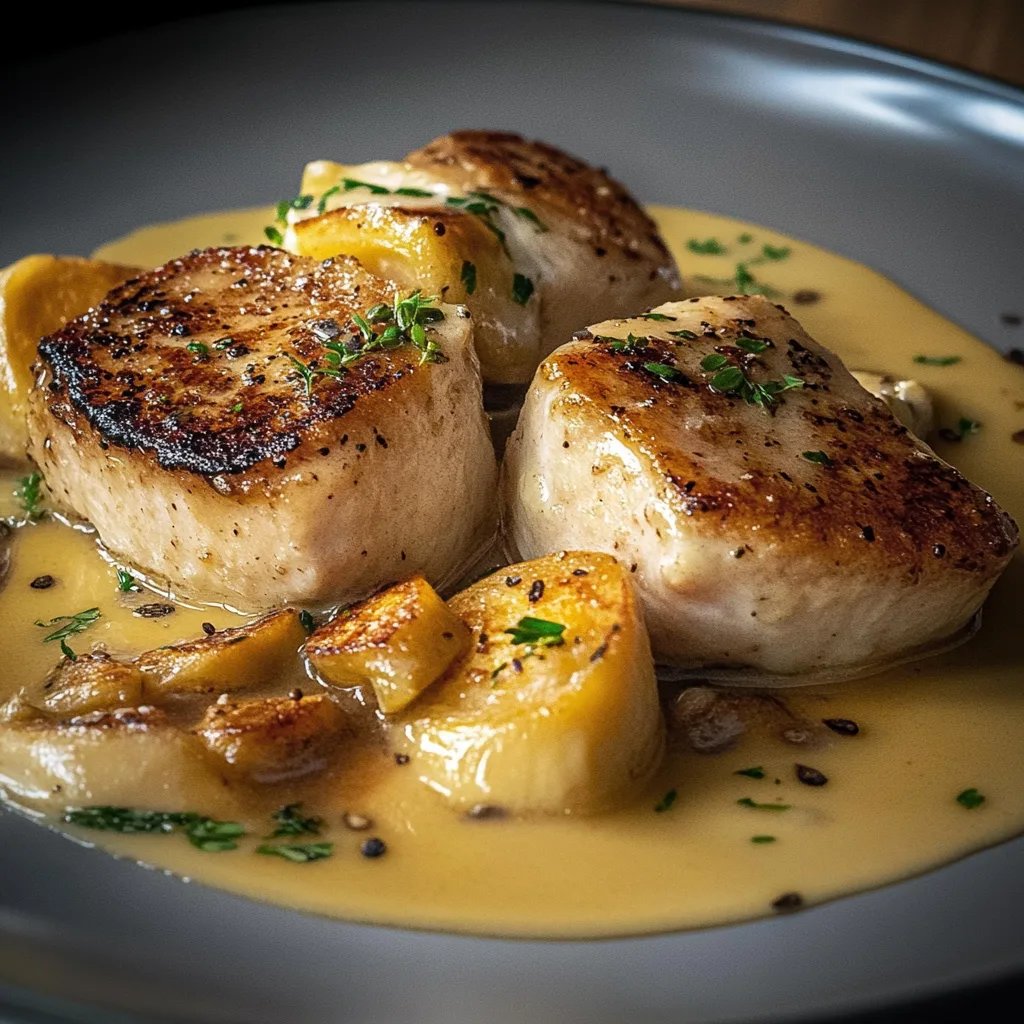 Hähnchenmedaillons in Pilzrahmsauce