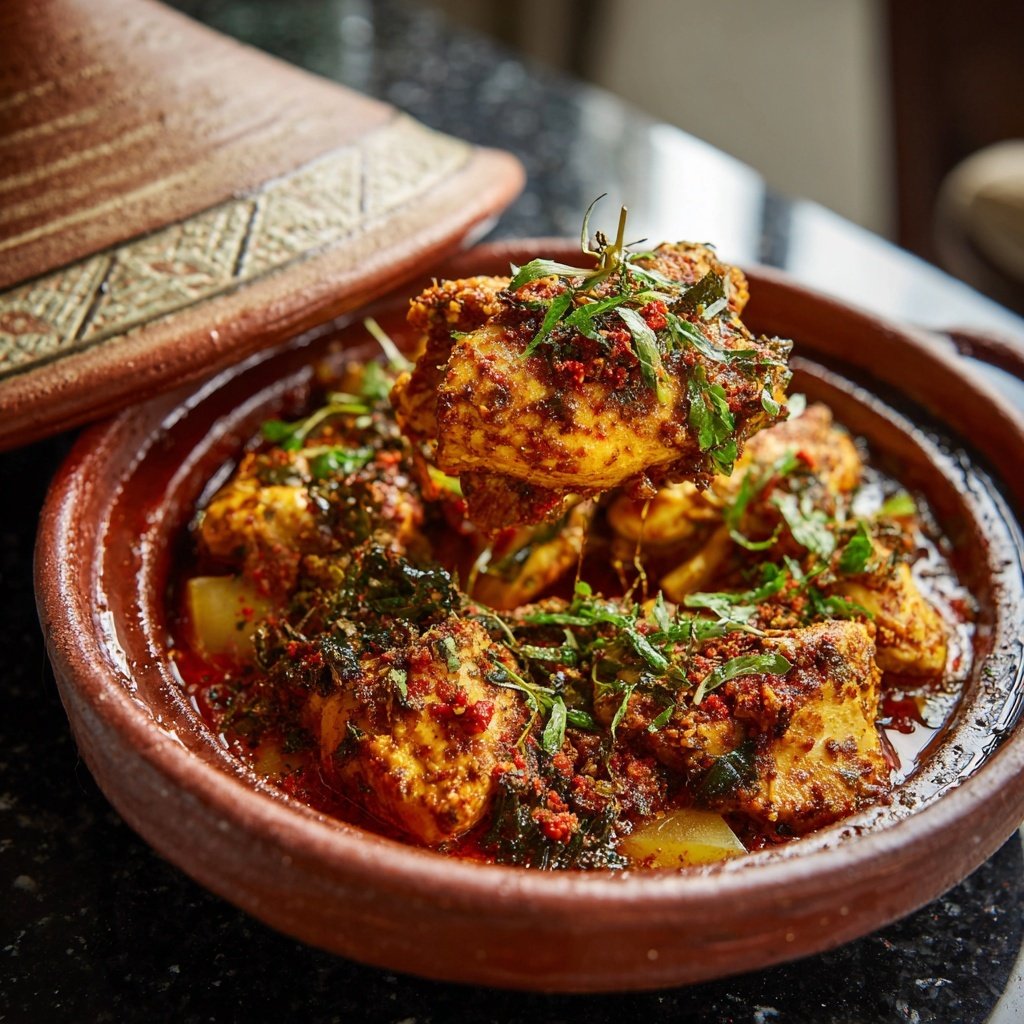 Internationale Küche Marokkanisches Hähnchen-Tagine
