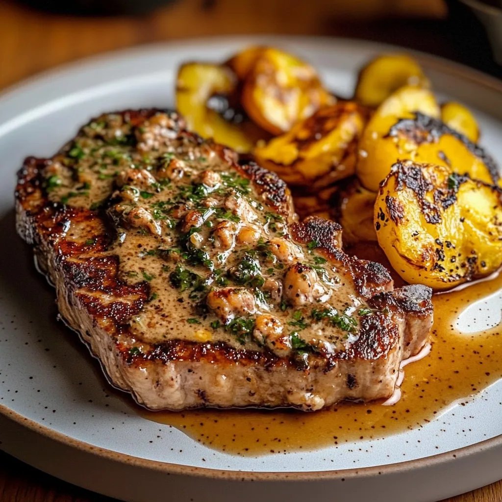Blumenkohlsteak mit cremiger Pfefferrahmsauce