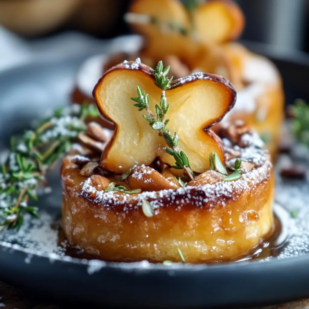 Apfel-Zimtstern-Küchlein mit Vanillesoße