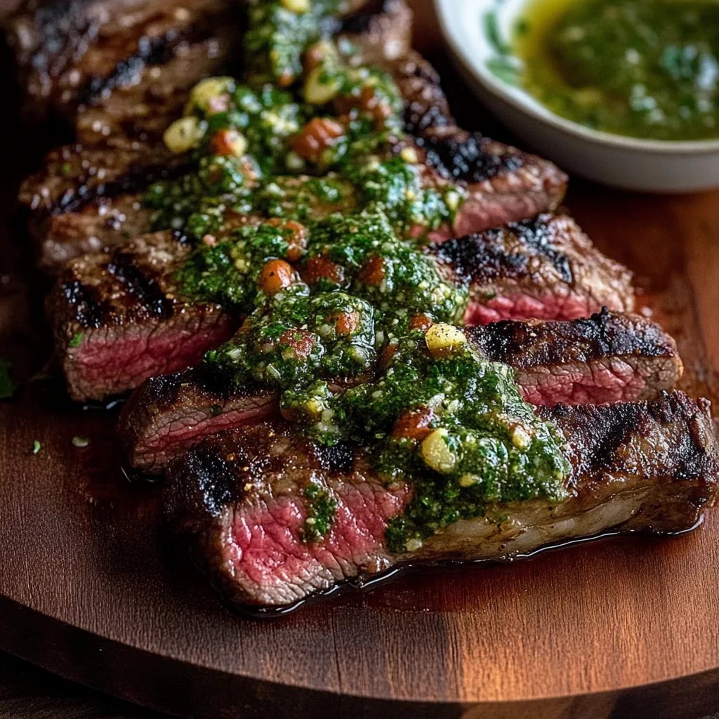 Gegrilltes Steak mit Salsa Verde