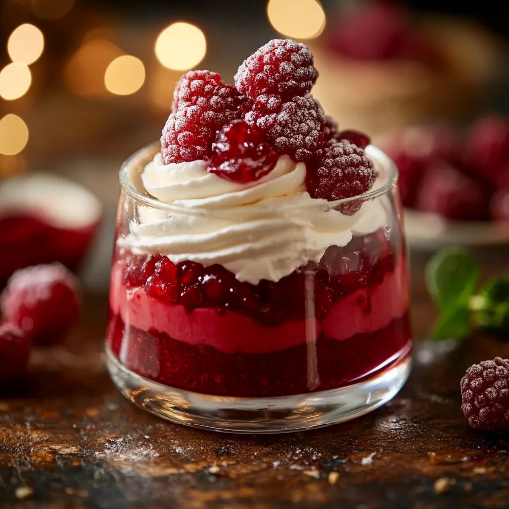 Spekulatius Dessert mit Himbeeren