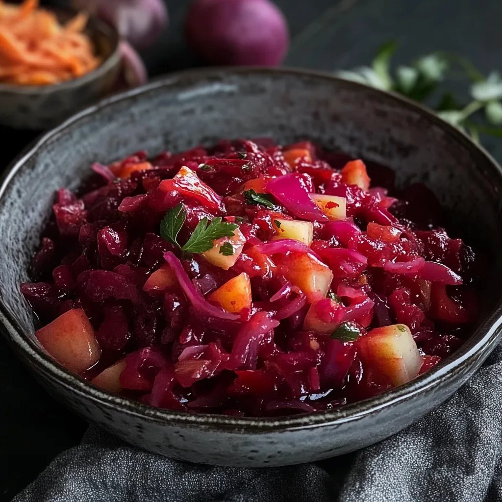 Weihnachtlich marinierter Rotkohl