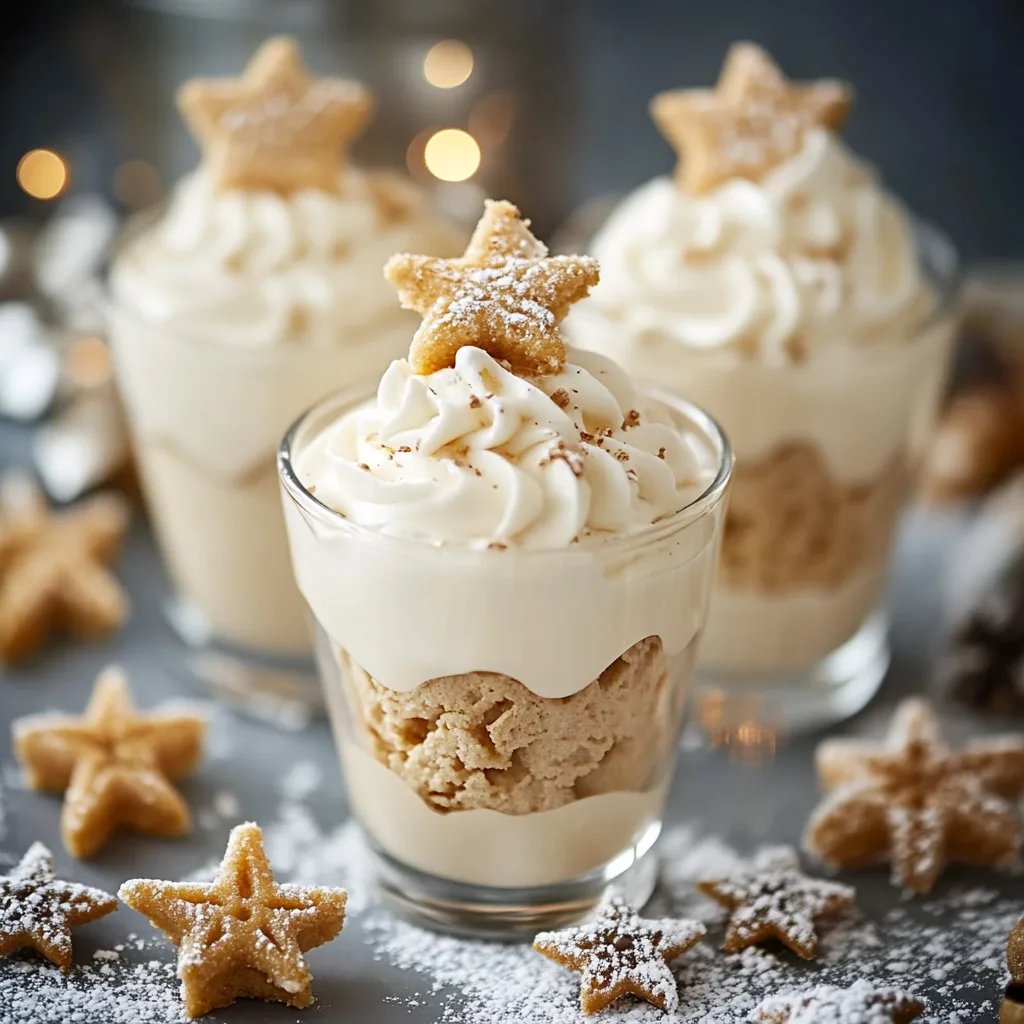 Weiße Lebkuchen-Mousse mit weißer Schokolade