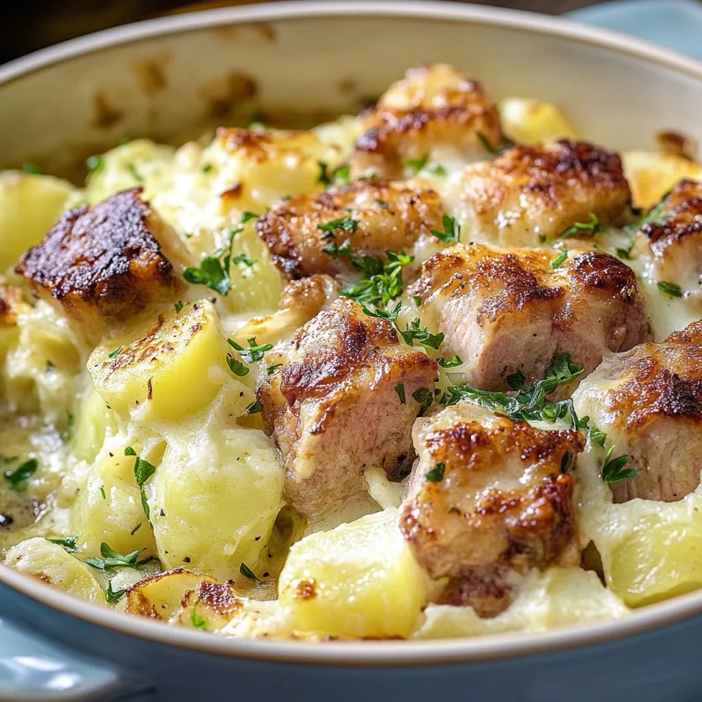 Auflauf mit Kartoffeln, Kohlrabi und Hackfleisch